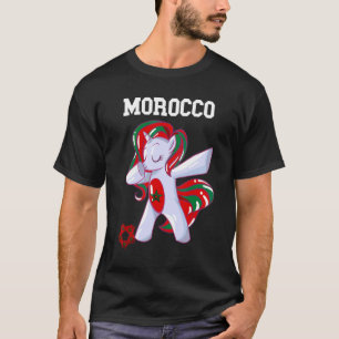 Marokko Dabbing Eenhoorn Marokkaanse Trots Marokka T-shirt