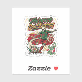 Marokko Doel Energie Skelet Aanvaller Naties Creat Sticker