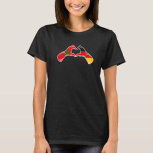 Marokko Duitsland Vlag Marokkaans Duits hart 1 T-shirt