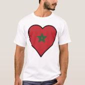 Marokko Heart Marokkaanse vlag T-shirt (Voorkant)