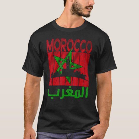 Marokko I Love Marokko Map Marokko Soccer T-shirt (Voorkant)
