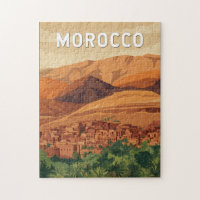 Marokko Illustratie Reis Kunst Vintage