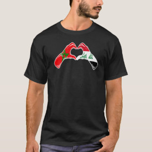 Marokko Irak vlag Marokkaans Iraakse hartpremie T-shirt