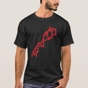 Marokko Kaart vlag Maroc Marokkaanse vlag T-shirt
