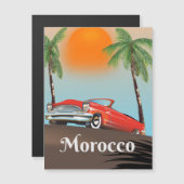 Marokko Klassieke rode auto-reisposter (Voorkant / Achterkant)