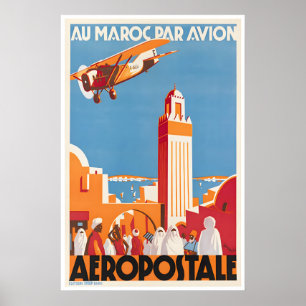 Marokko Kunst Aeropostale Reisposter Marokkaans Poster