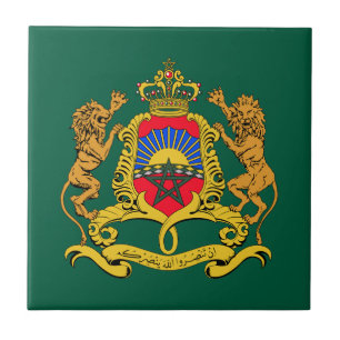 Marokko land wapen wapenschild symbool embleem vla tegeltje
