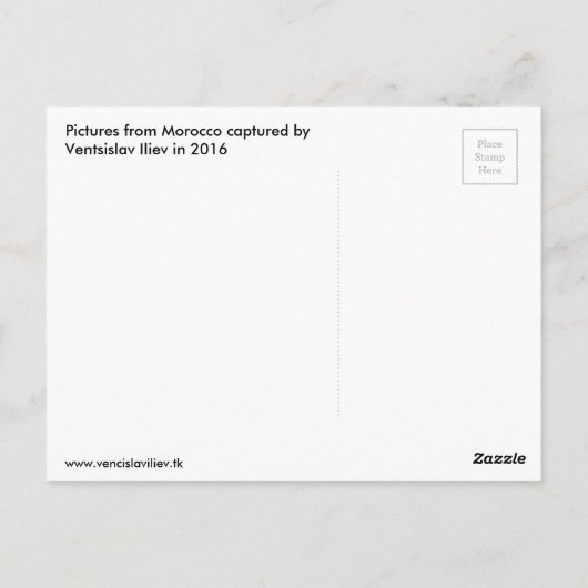 Marokko Landschap Briefkaart (Achterkant)