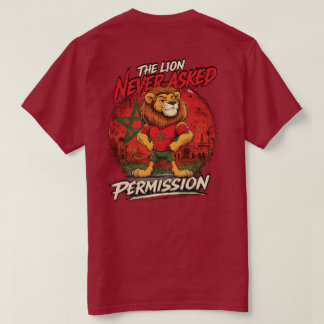Marokko Leeuw Voetbal Fan Fun T-Shirt
