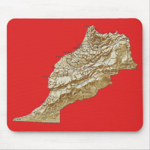 Marokko Map Mousepad Muismat