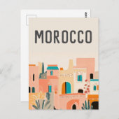 Marokko Marakech Briefkaart (Voorkant / Achterkant)