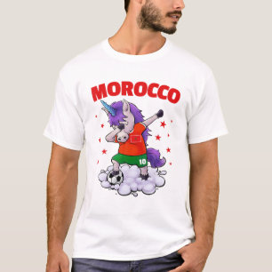 Marokko Marokkaans Marokkaans Football Dabbing Uni T-shirt