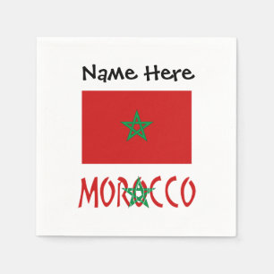 Marokko Marokkaanse Vlag Gepersonaliseerde Naam Servet
