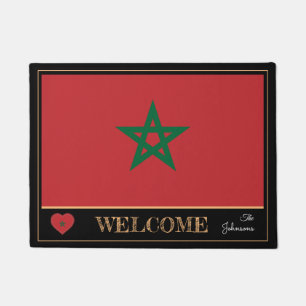 Marokko & Marokkaanse vlag matten/sport Welkom Deurmat