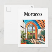 Marokko Marrakech Briefkaart (Voorkant / Achterkant)