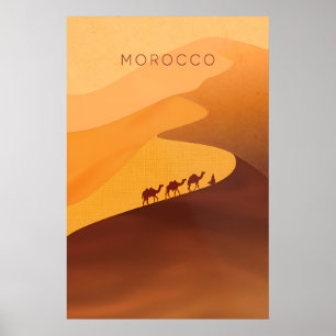 Marokko Minimaal Reisposter Poster
