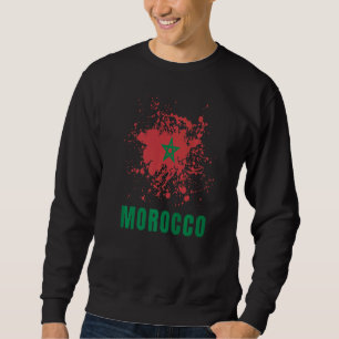 Marokko Retro Vintage Waterverf Sport Marokkaanse  Trui
