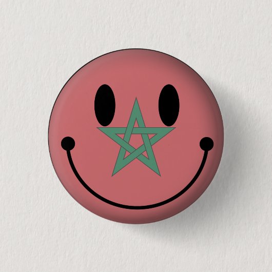 Marokko Ronde Button 3,2 Cm (Voorkant)