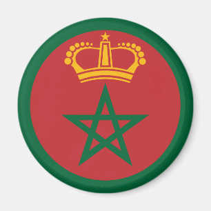 Marokko ronde land vlag symbool leger militair magneet