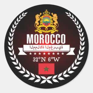Marokko Ronde Sticker