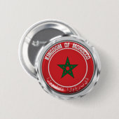 Marokko Round Emblem Ronde Button 5,7 Cm (Voorkant /achterkant)