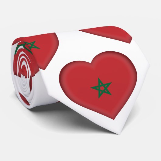 Marokko Stropdas van het Heart Pattern-patroon voo (Opgerold)