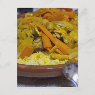 Marokko, Tetouan. Traditioneel Marokkaans gerecht Briefkaart