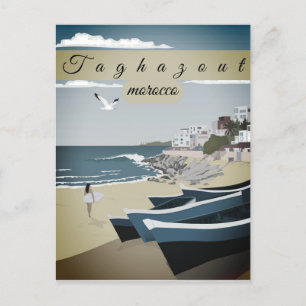 Marokko Travel Briefkaart Art, taghazout Travel Ar