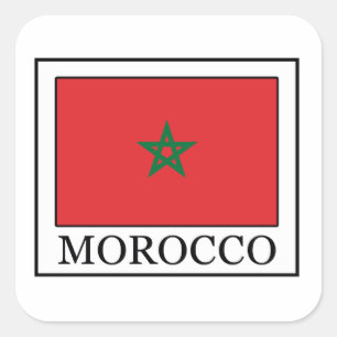 Marokko Vierkante Sticker