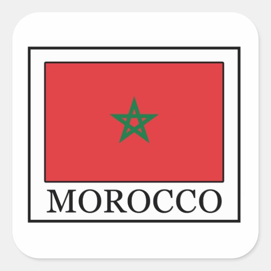 Marokko Vierkante Sticker (Voorkant)