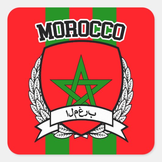 Marokko Vierkante Sticker (Voorkant)