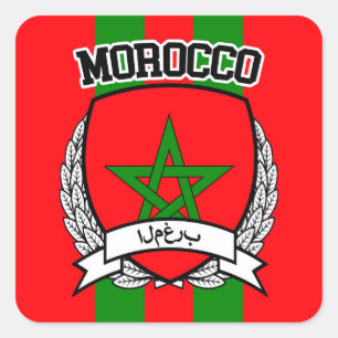 Marokko Vierkante Sticker