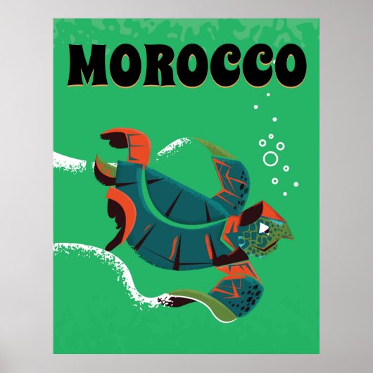 Marokko vintage reisposter kunst poster (Voorkant)