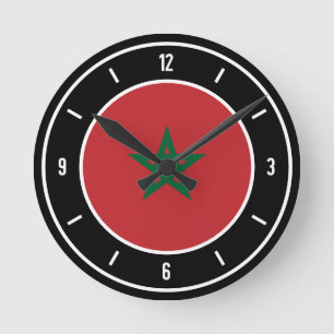 Marokko Vlag Elegant Ronde Klok