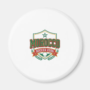 Marokko Voetbal 2026 Voetbal Vet Land Typografie Magneet