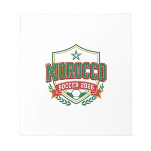 Marokko Voetbal 2026 Voetbal Vet Land Typografie Notitieblok
