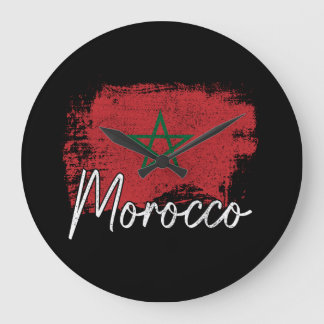 Marokko voetbal liefhebber cadeau Maroc Vlag Marok Grote Klok