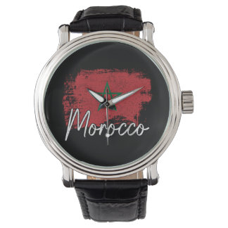 Marokko voetbal liefhebber cadeau Maroc Vlag Marok Horloge