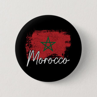 Marokko voetbal liefhebber cadeau Maroc Vlag Marok Ronde Button 5,7 Cm