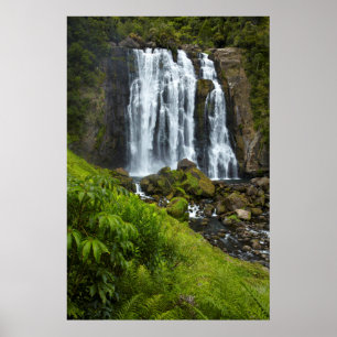 Marokopa waterval, Nieuw-Zeeland Poster