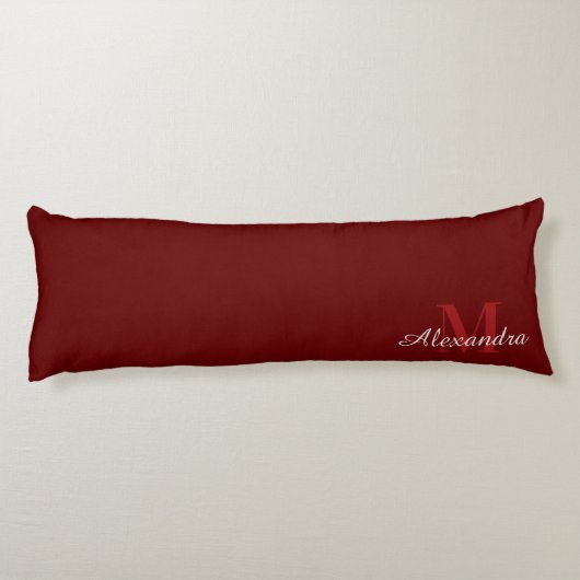 Maron Bourgogne Rouge coussin couleur uni (Dos)