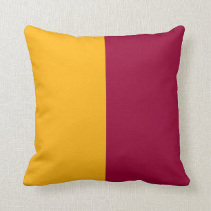Maron- en Gold-gespleten kleur Kussen