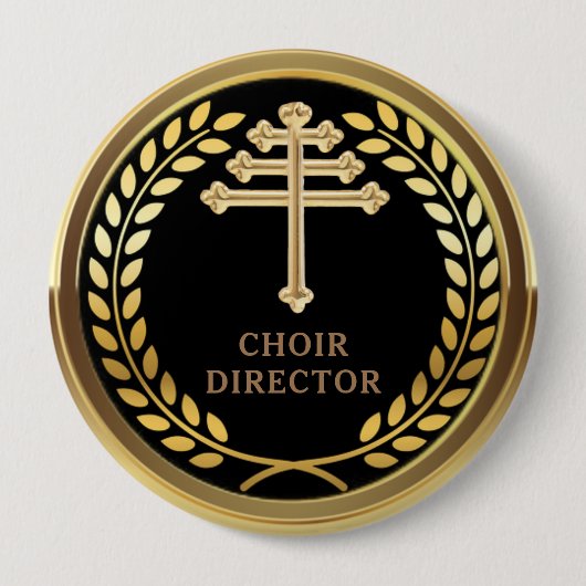 Maronite katholieke kerk Choir Director Badge Ronde Button 4,0 Cm (Voorkant)