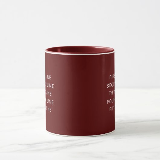 Maroon 11 oz Combo Mug with Personalized Text (Centre)