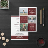 Maroon 3-Photo Fun Boxes Graduation Invitation