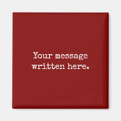 Maroon Aangepaste Bericht Aangepaste tekst Offerte Magneet (Voorkant)