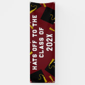 Maroon Afstuderen 2025 Spandoek (Verticaal)