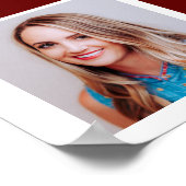 Maroon Afstuderen Aangepast Afstuderen voor fotoco Poster (Hoek)