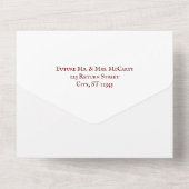 Maroon All in One Wedding Invite Uitnodiging (Achterkant)
