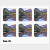 Maroon Alpen Glow Vierkante Sticker (Vel)